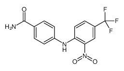 4-[2-nitro-4-(trifluoromethyl)anilino]benzamide结构式