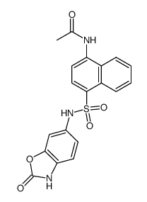 N-[4-(2-Oxo-2,3-dihydro-benzooxazol-6-ylsulfamoyl)-naphthalen-1-yl]-acetamide结构式