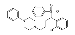 1-[4-(benzenesulfonyl)-4-(2-chlorophenyl)butyl]-4-phenylpiperazine Structure