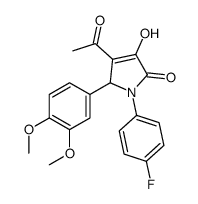 3-acetyl-2-(3,4-dimethoxyphenyl)-1-(4-fluorophenyl)-4-hydroxy-2H-pyrrol-5-one Structure