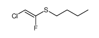 (E)-1-butylsulfanyl-2-chloro-1-fluoro-ethene结构式