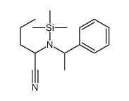 2-[1-phenylethyl(trimethylsilyl)amino]pentanenitrile Structure