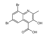 6,8-dibromo-3-hydroxy-2-methylquinoline-4-carboxylic acid结构式