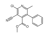 2-chloro-3-cyano-6-methyl-5-phenyl-isonicotinic acid methyl ester Structure