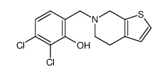 2,3-dichloro-6-(4,7-dihydro-5H-thieno[2,3-c]pyridin-6-ylmethyl)-phenol结构式