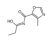 4-methyl-N-propanoyl-1,3-oxazole-5-carboxamide结构式