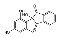 2-(2,4-dihydroxy-6-methylphenyl)-2-hydroxyindene-1,3-dione Structure