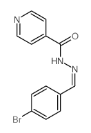 N-[(4-bromophenyl)methylideneamino]pyridine-4-carboxamide结构式