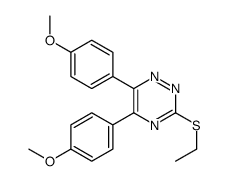 3-ethylsulfanyl-5,6-bis(4-methoxyphenyl)-1,2,4-triazine结构式