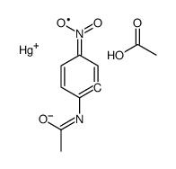 (2-acetamido-5-nitrophenyl)-acetyloxymercury Structure