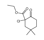 1-Chlor-5,5-dimethyl-2-oxocyclohexan-1-carbonsaeureethylester Structure