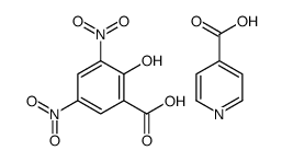 2-hydroxy-3,5-dinitrobenzoic acid,pyridine-4-carboxylic acid Structure
