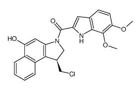 3-(6,7-dimethoxyindole-2-carbonyl)-1-(S)-(chloromethyl)-5-hydroxy-1,2-dihydro-3H-benz[e]indole Structure