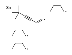 tributyl(5,5-dimethylhex-1-en-3-ynyl)stannane Structure
