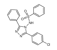 N-[3-(4-chloro-phenyl)-5-phenyl-[1,2,4]triazol-4-yl]-benzenesulfonamide结构式