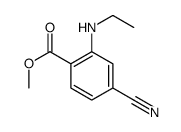 Benzoic acid, 4-cyano-2-(ethylamino)-, methyl ester (9CI) Structure