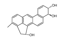 1,9,10-Trihydroxy-9,10-dihydro-3-methylcholanthrene (1-alpha,9-alpha,1 0-beta)结构式