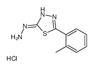 [5-(2-methylphenyl)-1,3,4-thiadiazol-2-yl]hydrazine,hydrochloride Structure