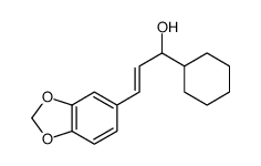 1-Cyclohexyl-3-(3,4-methylenedioxyphenyl)-2-propen-1-ol结构式