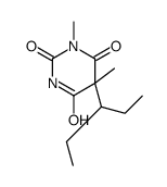 1,5-Dimethyl-5-(1-ethylpropyl)barbituric acid结构式