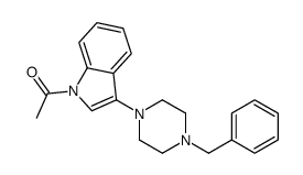 1-[3-(4-benzylpiperazin-1-yl)indol-1-yl]ethanone Structure