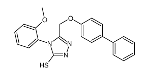 s-Triazole-2-thiol, 5-(4-biphenylyloxymethyl)-1-(o-methoxyphenyl)- picture