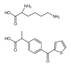 [(5S)-5-amino-5-carboxypentyl]azanium,2-[4-(thiophene-2-carbonyl)phenyl]propanoate Structure