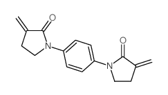 3-methylidene-1-[4-(3-methylidene-2-oxo-pyrrolidin-1-yl)phenyl]pyrrolidin-2-one结构式