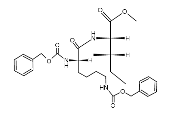 N,N'-BIS(CARBOBENZYLOXY)-L-LYSYL-L-ISOLEUCINE METHYL ESTER结构式