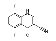 5,8-Difluoro-4-oxo-1,4-dihydro-quinoline-3-carbonitrile结构式