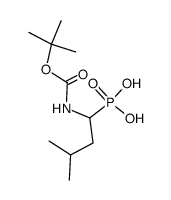 (3-methyl-1-phosphono-butyl)-carbamic acid tert-butyl ester Structure