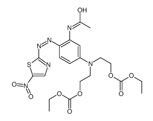 ethyl 5-[3-acetamido-4-[(5-nitrothiazol-2-yl)azo]phenyl]-9-oxo-2,8,10-trioxa-5-azadodecanoate Structure