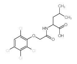 4-methyl-2-[[2-(2,3,4,6-tetrachlorophenoxy)acetyl]amino]pentanoic acid structure