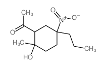 1-(2-hydroxy-2-methyl-5-nitro-5-propyl-cyclohexyl)ethanone结构式