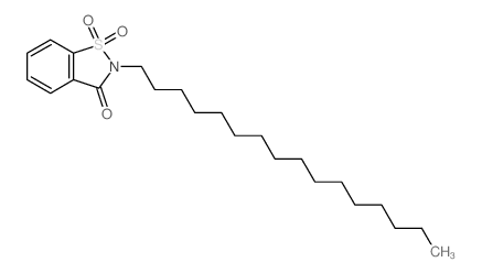 1,2-Benzisothiazol-3(2H)-one,2-hexadecyl-, 1,1-dioxide structure