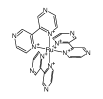 tris(2,2'-bipyrazine)ruthenium(1+) Structure