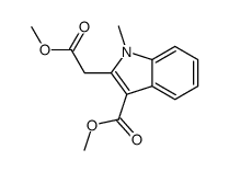 methyl 2-(2-methoxy-2-oxoethyl)-1-methylindole-3-carboxylate Structure