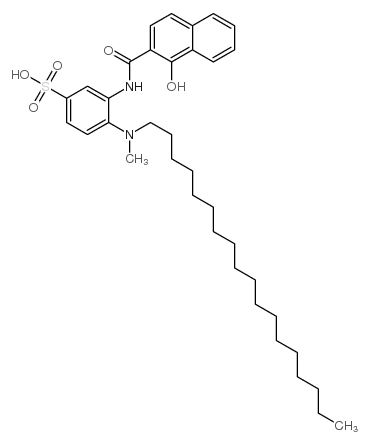 3-[(1-hydroxy-2-naphthyl)carbamoyl]-4-(methyloctadecylbenzenesulphonic acid Structure