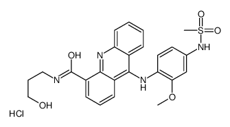 N-(3-hydroxypropyl)-9-[4-(methanesulfonamido)-2-methoxyanilino]acridine-4-carboxamide,hydrochloride Structure