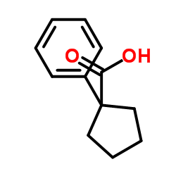 1-苯基-1-环戊烷甲酸结构式