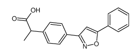 2-[4-(5-phenyl-1,2-oxazol-3-yl)phenyl]propanoic acid结构式