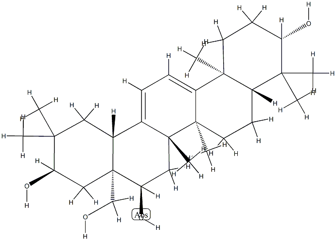 (18α)-Oleana-9(11),12-diene-3β,16α,21α,28-tetrol结构式