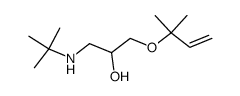 1-tert-Butylamino-3-(1,1-dimethyl-allyloxy)-propan-2-ol结构式