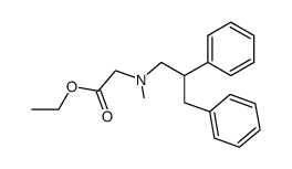 N-methyl-N-(2,3-diphenylpropyl)glycine ethyl ester结构式