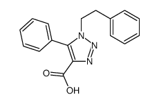 5-phenyl-1-(2-phenylethyl)triazole-4-carboxylic acid结构式