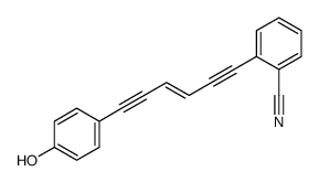 2-[6-(4-hydroxyphenyl)hex-3-en-1,5-diynyl]benzonitrile结构式