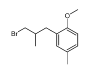 2-methyl-3-(2-methoxy-5-methylphenyl)propyl bromide Structure