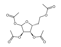 (3R,4R,5R)-5-(2-acetoxyethyl)tetrahydrofuran-2,3,4-triyl triacetate结构式