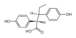 (2R*,3S*)-2,3-bis(4-hydroxyphenyl)pentanoic acid结构式