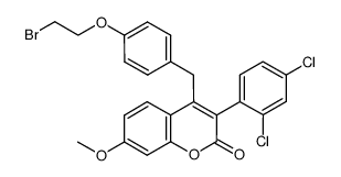 4-(4-(2-bromoethoxy)-benzyl)-3-(2,4-dichlorophenyl)-7-methoxy-chromen-2-one结构式